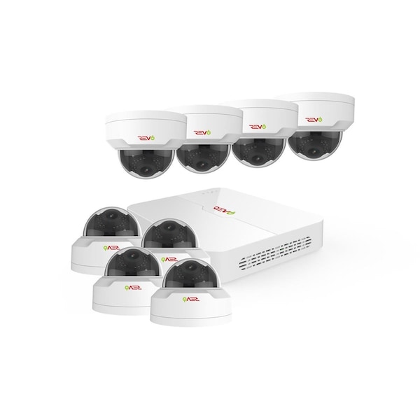 Revo America Ultra HD 8 Channel 2TB NVR Surveillance System with 8 x 4 Megapixel Cameras RU82MD8G-2T - main